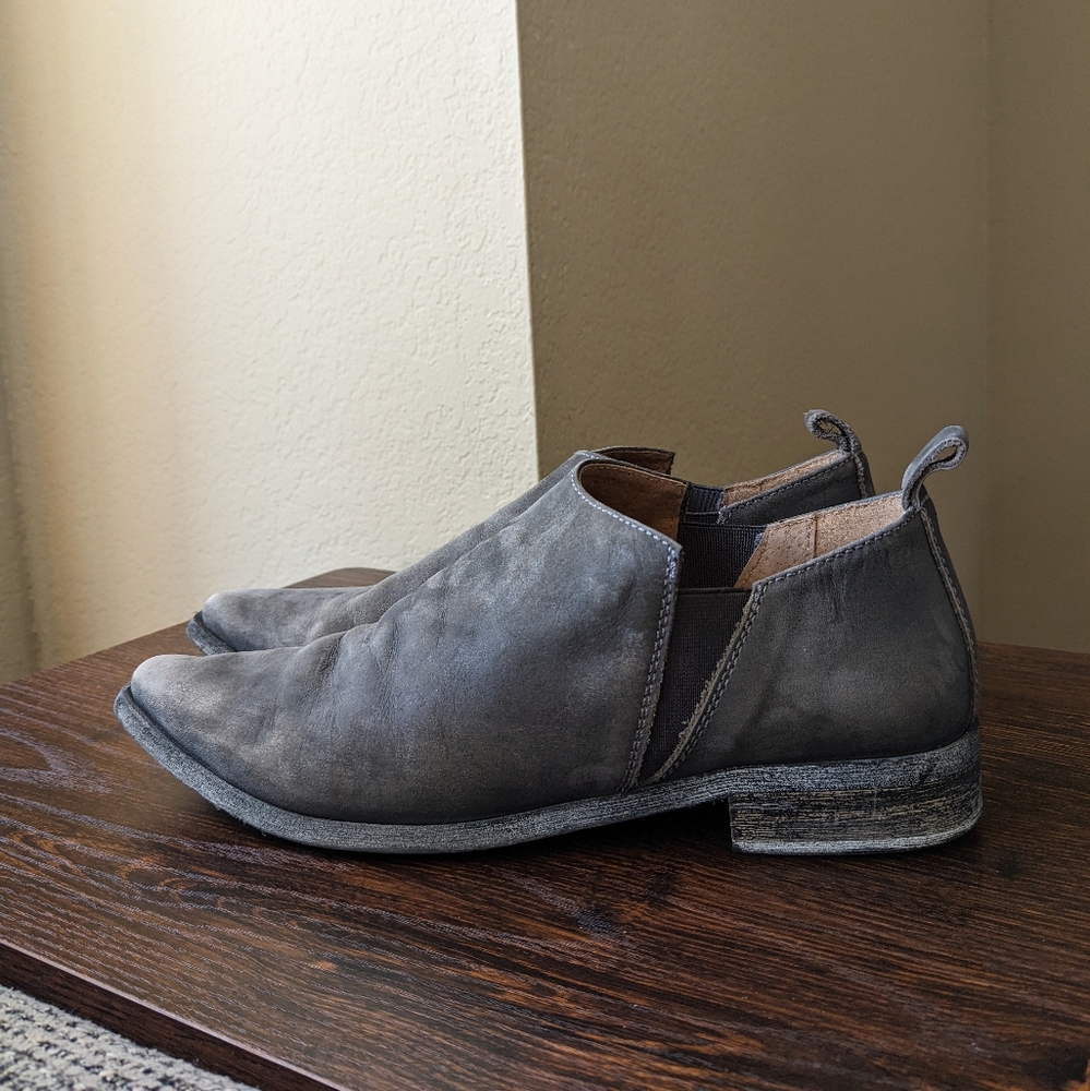 Free People Brixton Washed Black Shoeboot Ankle Boot Booties Shoes